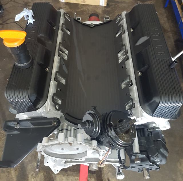 Land Rover V8 motorblokk a teljes körű felújítás során