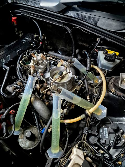Mercedes M102 KE-Jetronic üzemanyag teszt
